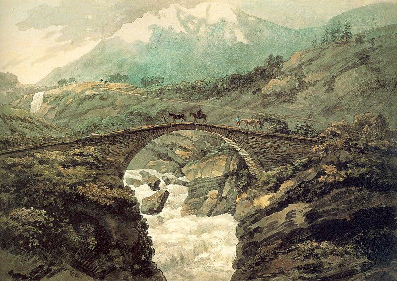 Pars, William Bridge near Mount Grimsel Sweden oil painting art